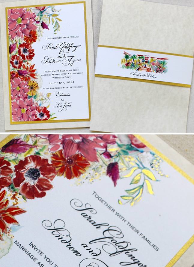 Bold Flower Wedding Invitation
