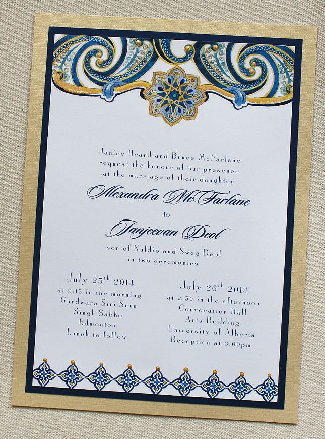 Paisley Pattern Wedding Invitations