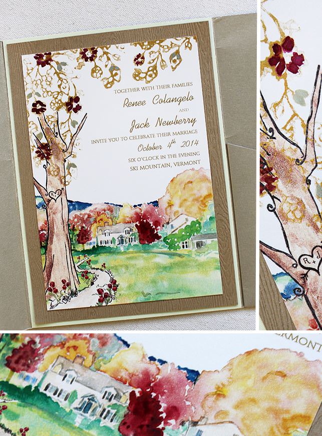 Autumn Tree Wedding Invitations