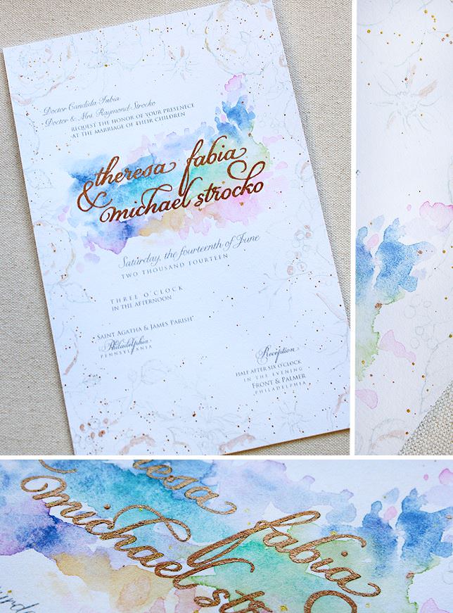 Watercolor Wedding Invitations