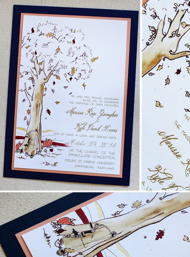 Autumn Tree Wedding Invitation