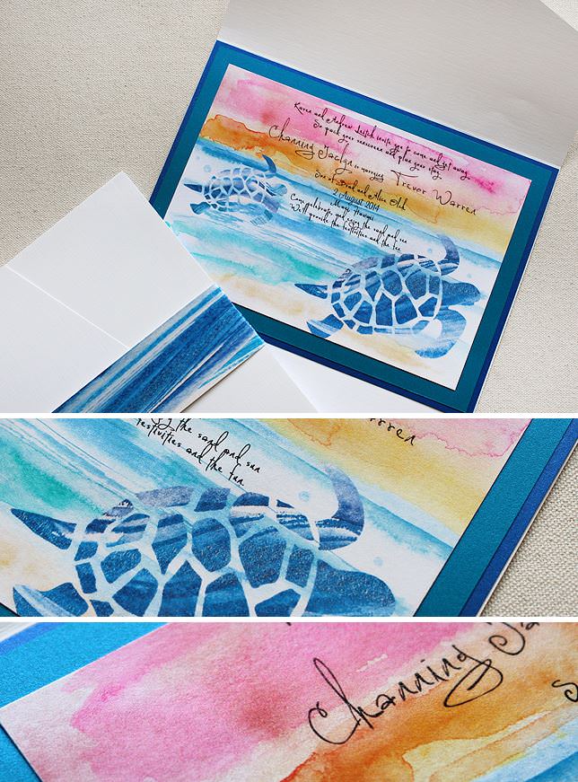 Sea Turtle Wedding Invitation