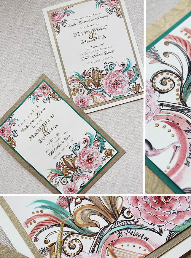 Versailles Swirl Wedding Invitations