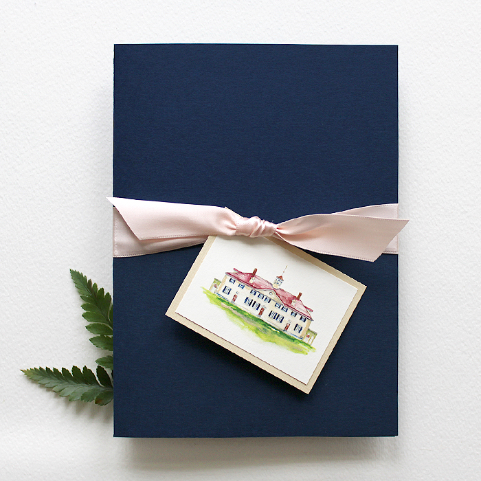 Delicate ribbon invitations -  Blog