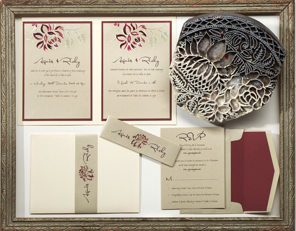 vintage-pattern-lotus-wedding-invitation