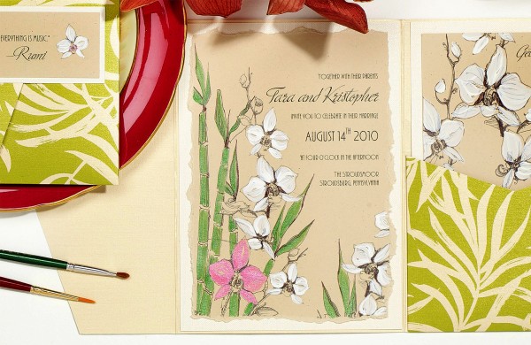 bamboo-orchid-watercolor-wedding-invitation