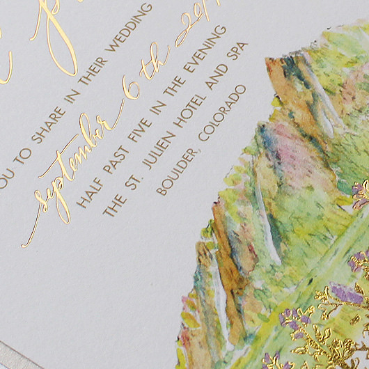 Foil and Flat Wedding Invitation Printing