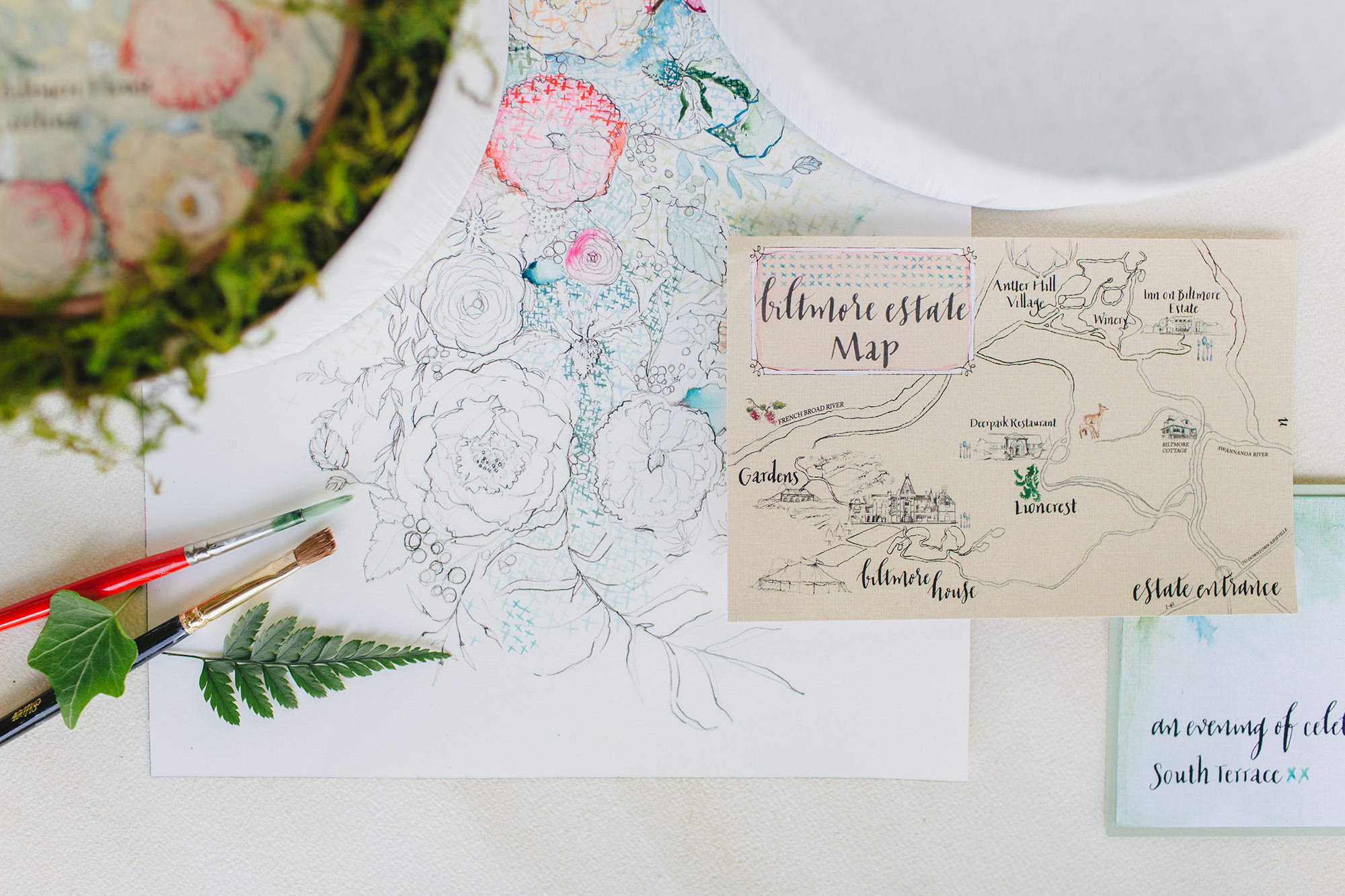 biltmore-hand-painted-watercolor-wedding-invitation-map
