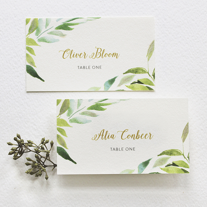 Custom Wedding Escort Cards
