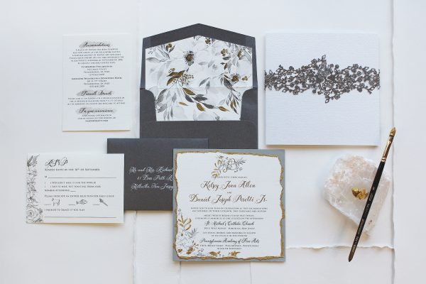 white-anemone-gold-detailing-watercolor-wedding-invite