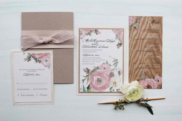 pink-peony-wood-wedding-invitation