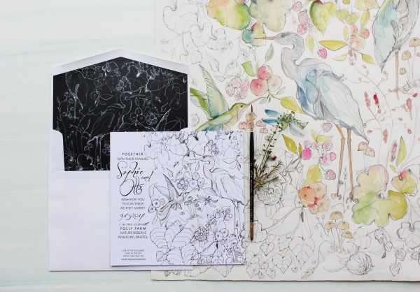 leavesgreens_botanical_hummingbird_woodland_watercolor_wedding_invitation