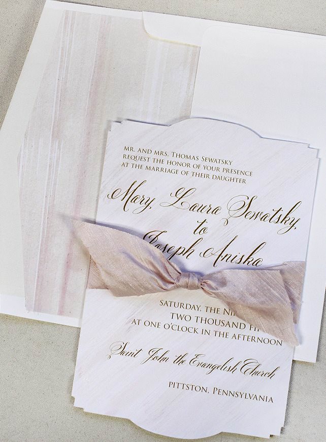 Modern Watercolor Wedding Invitations