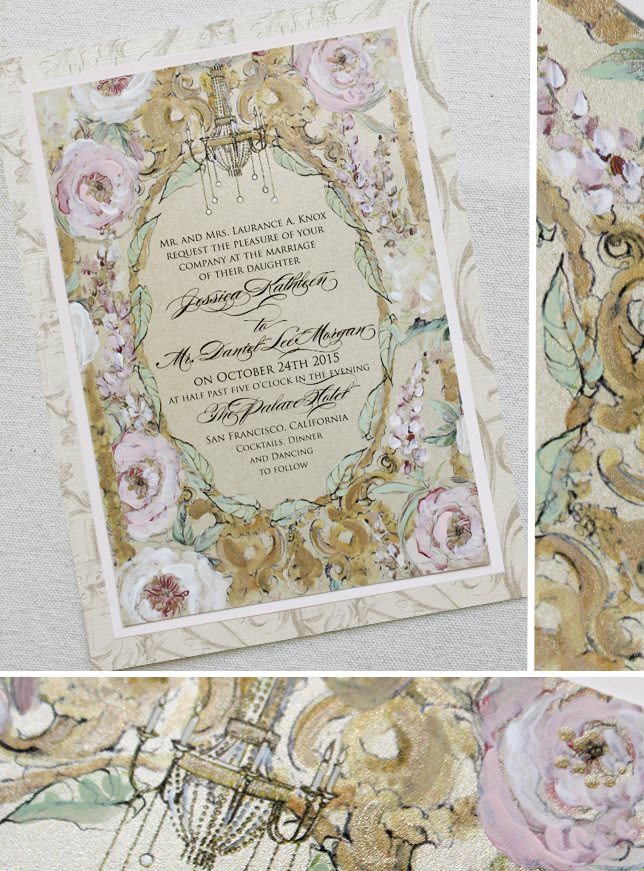 Baroque and Floral Frame Wedding Invitations