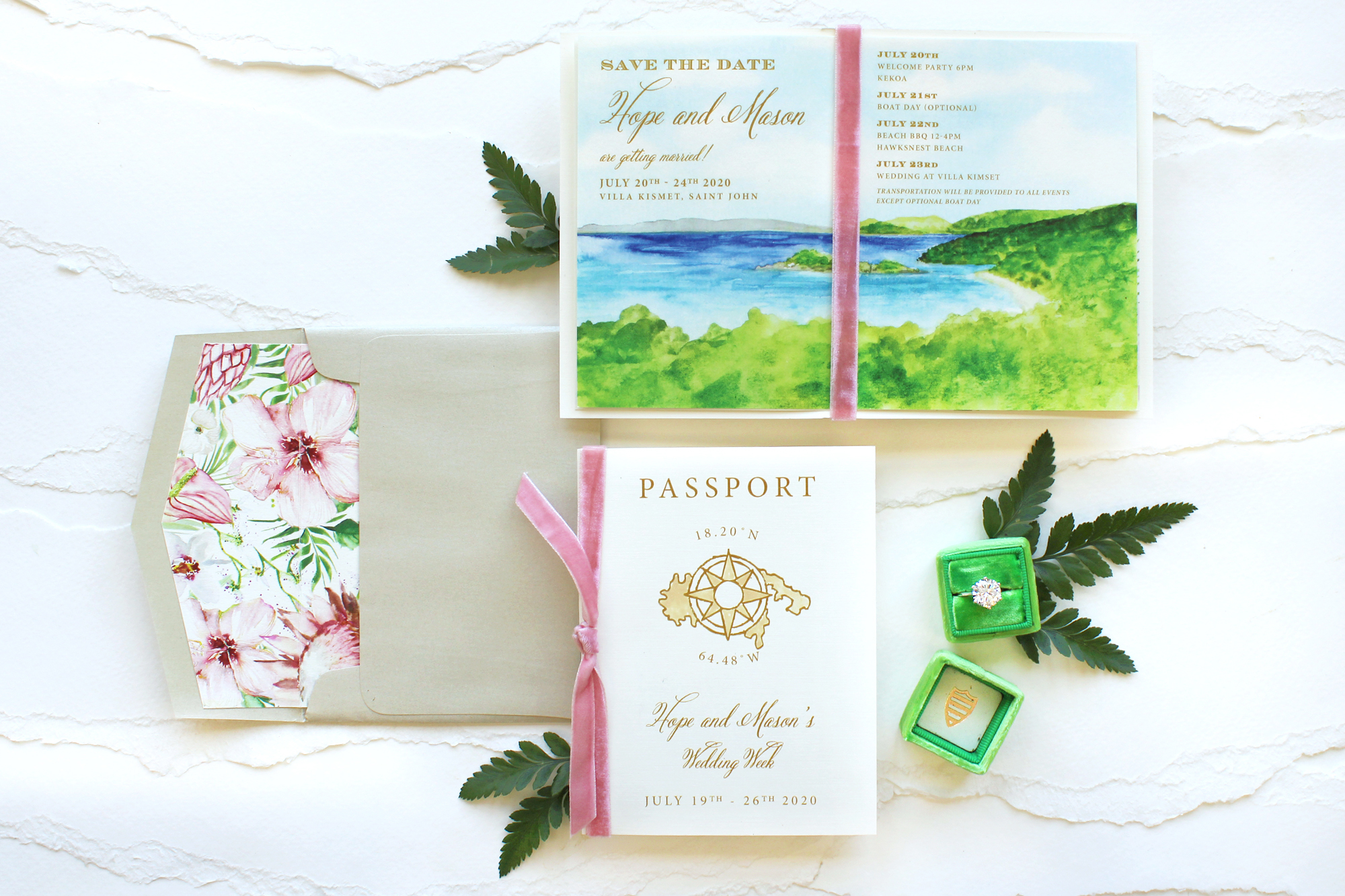 Passport Wedding Stationery