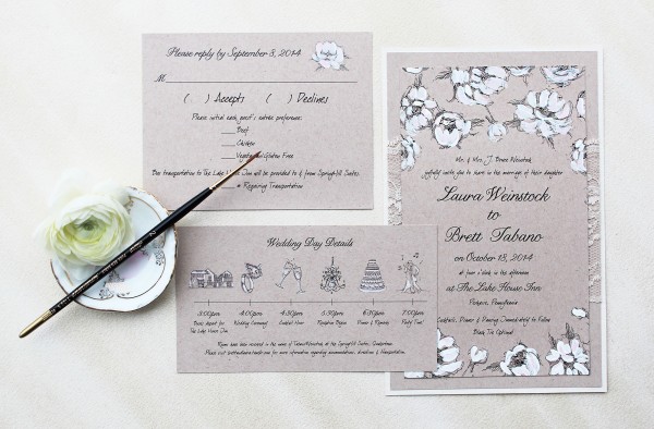 white-peony-hand-painted-wedding-invitations