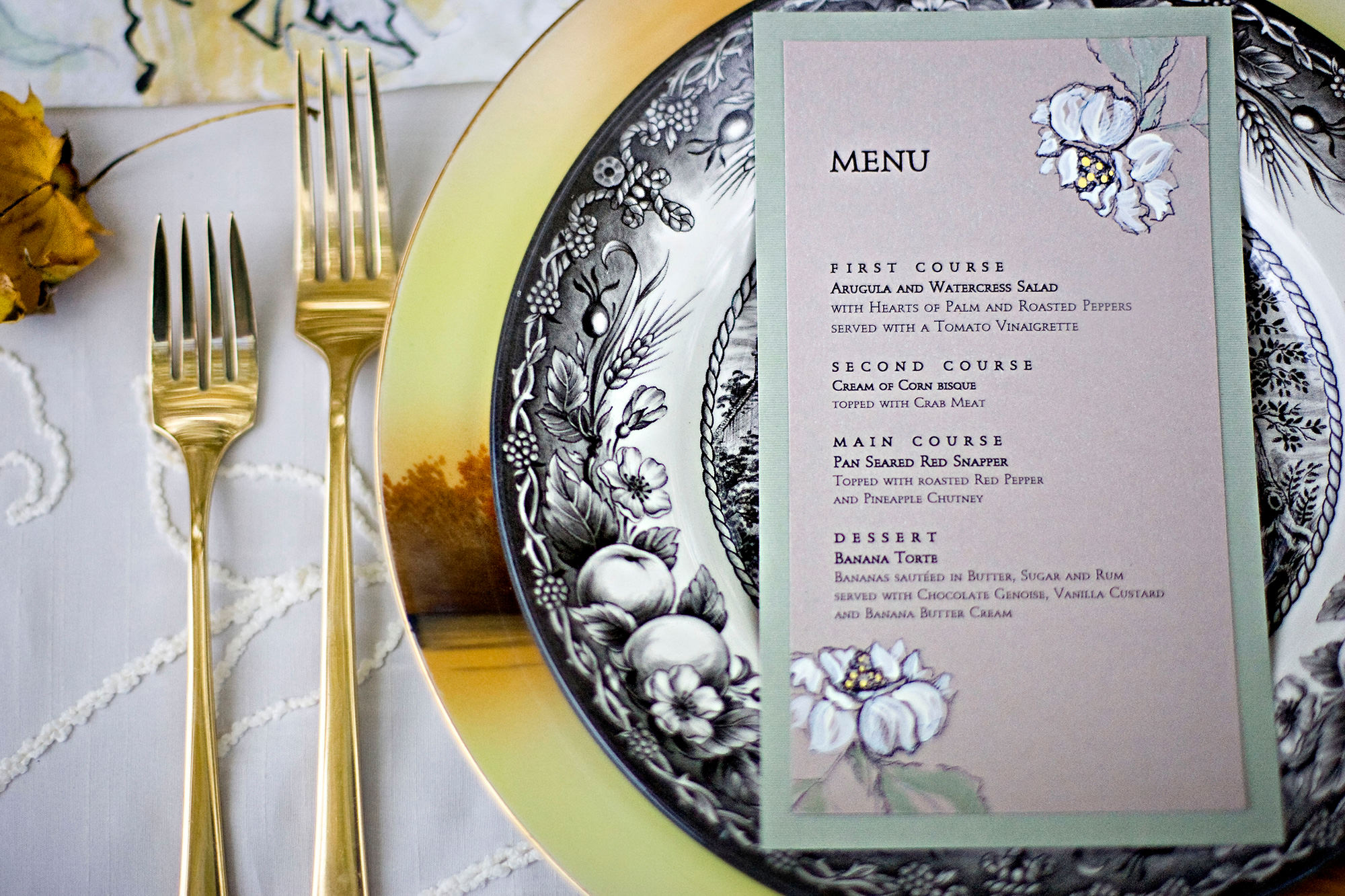 vintage-green-gold-watercolor-wedding-menu