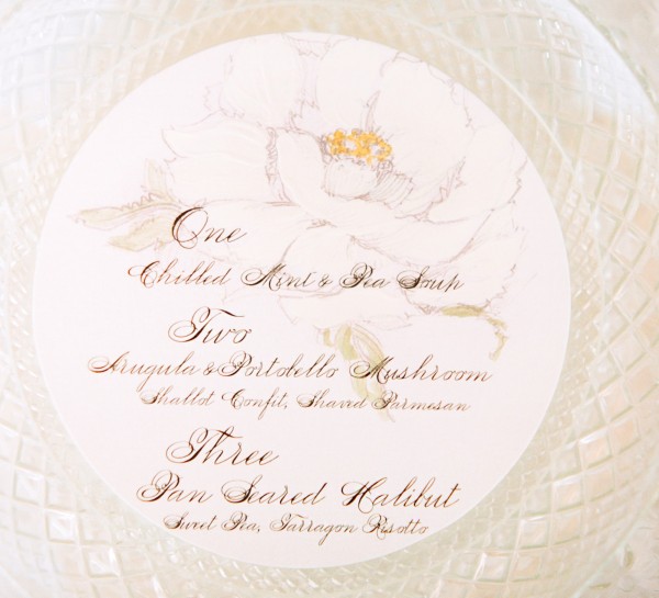 all-white-wedding-menu