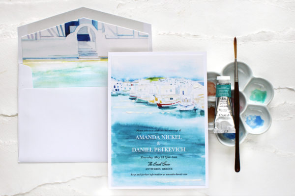 Greek Island Wedding Invitations