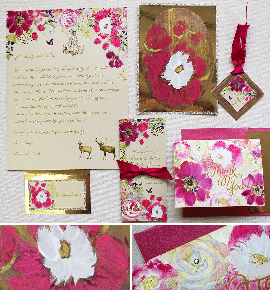 fuchsia-floral-wedding-accessories