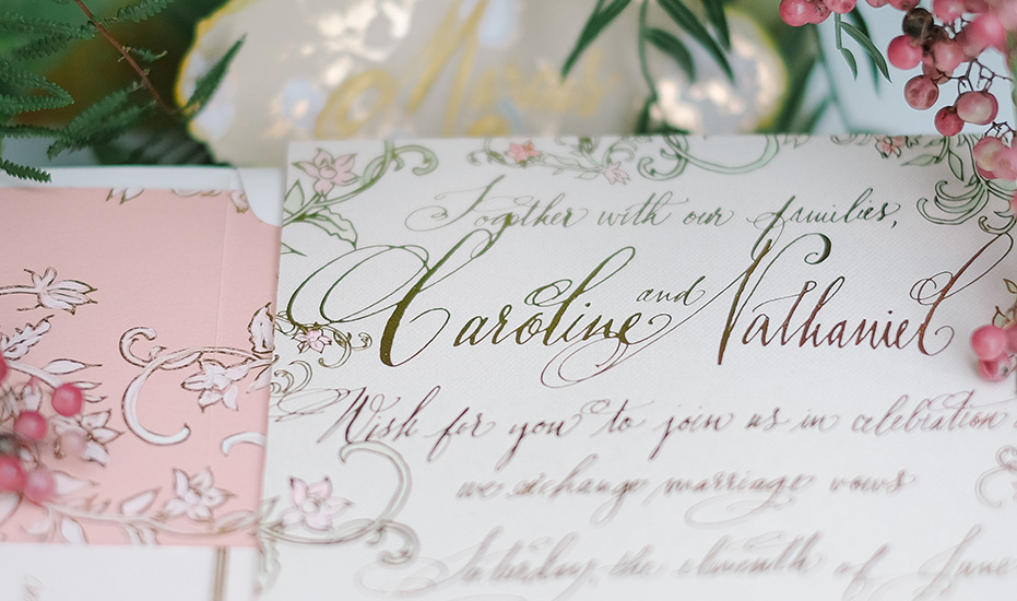 gold-foil-calligraphy-wedding-invitations