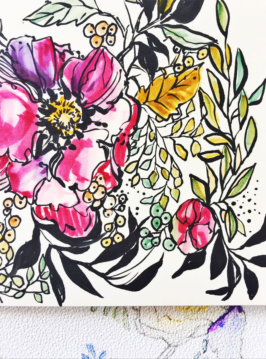 bold-watercolor-flower-pattern