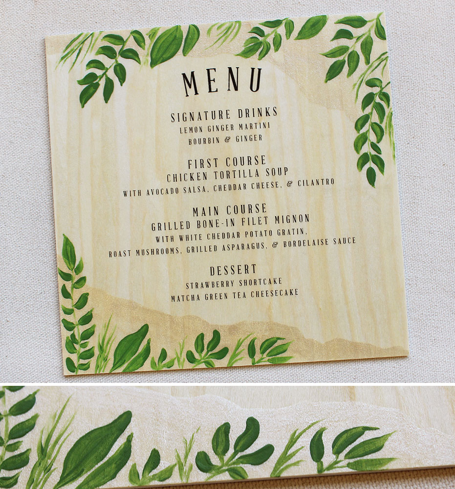 rustic-leaf-wedding-menu