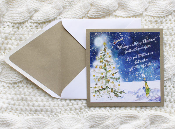 Custom Watercolor Holiday Cards