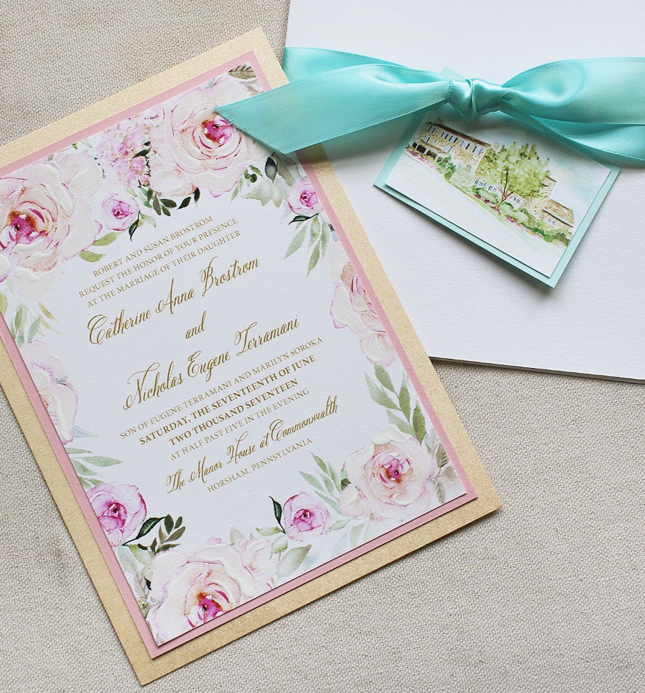 pink-rose-wedding-invitation