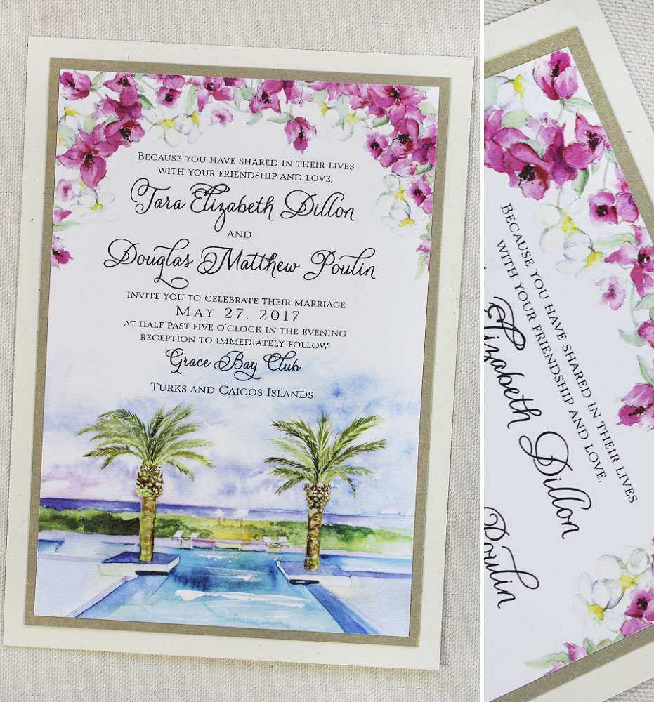 Grace Bay Club Wedding Invitations