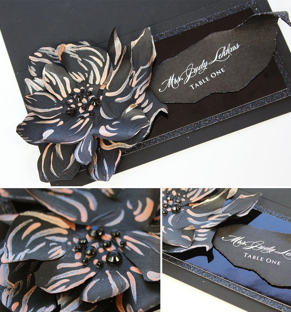 Sculpted Bloom Wedding Escort Cards
