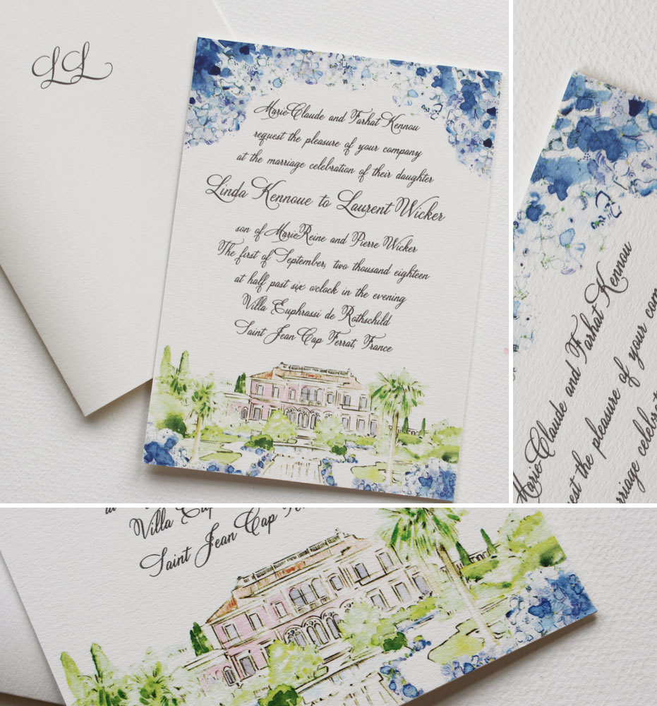 South of France Wedding Invitations