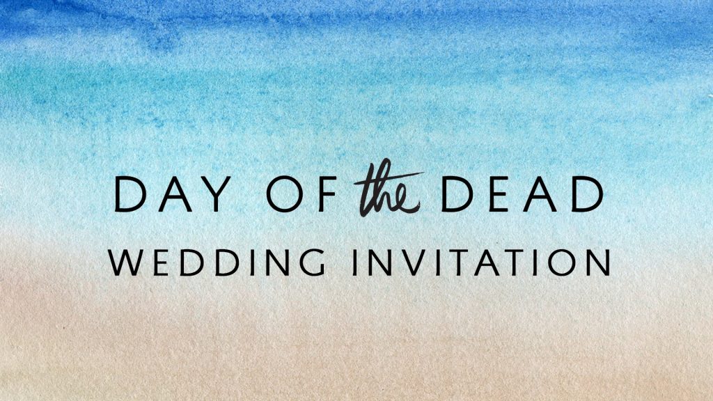 Cigar Box Day of the Dead Handmade Wedding Invitation