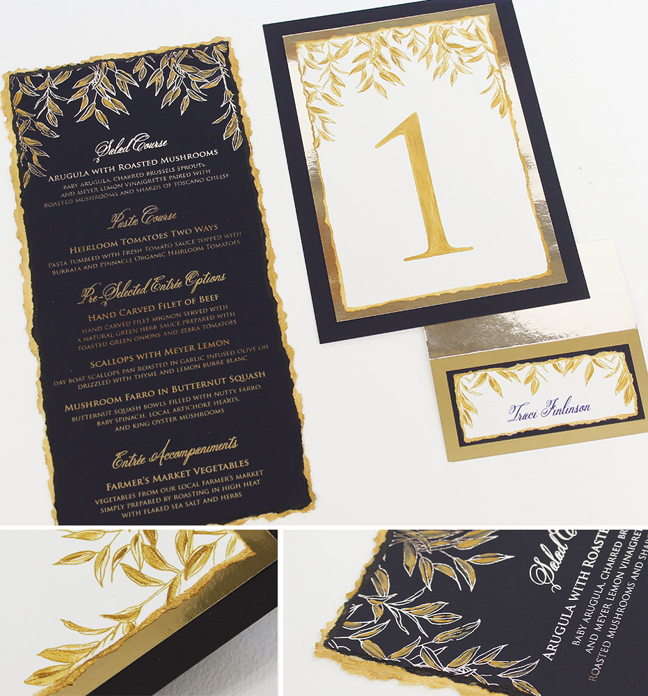 Gold and Black Glam Wedding Day Accessories