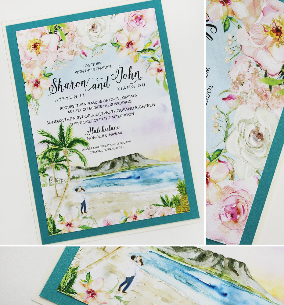 Hawaii Destination Wedding Invitations