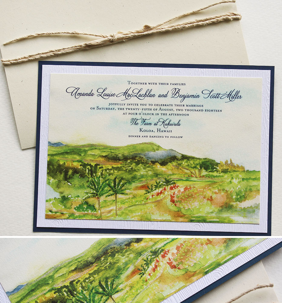 Hawaii Landscape Wedding Invitation