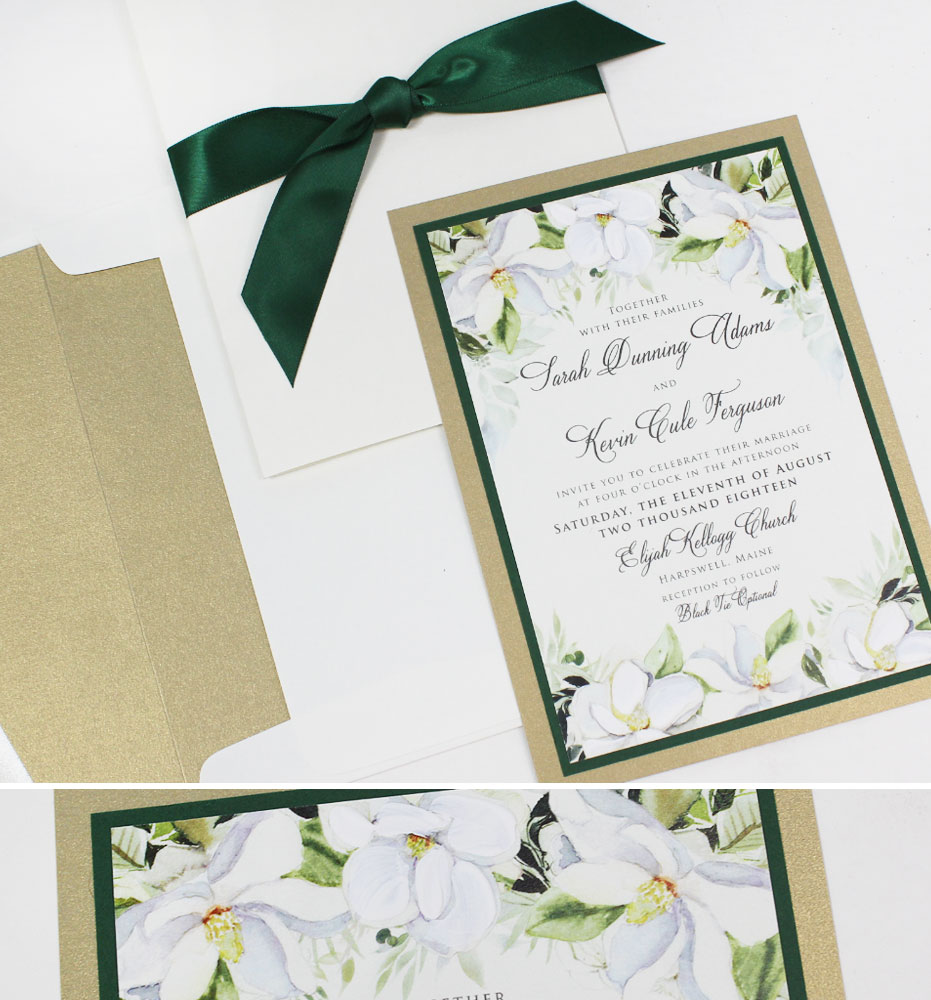 White Floral Wedding Stationery