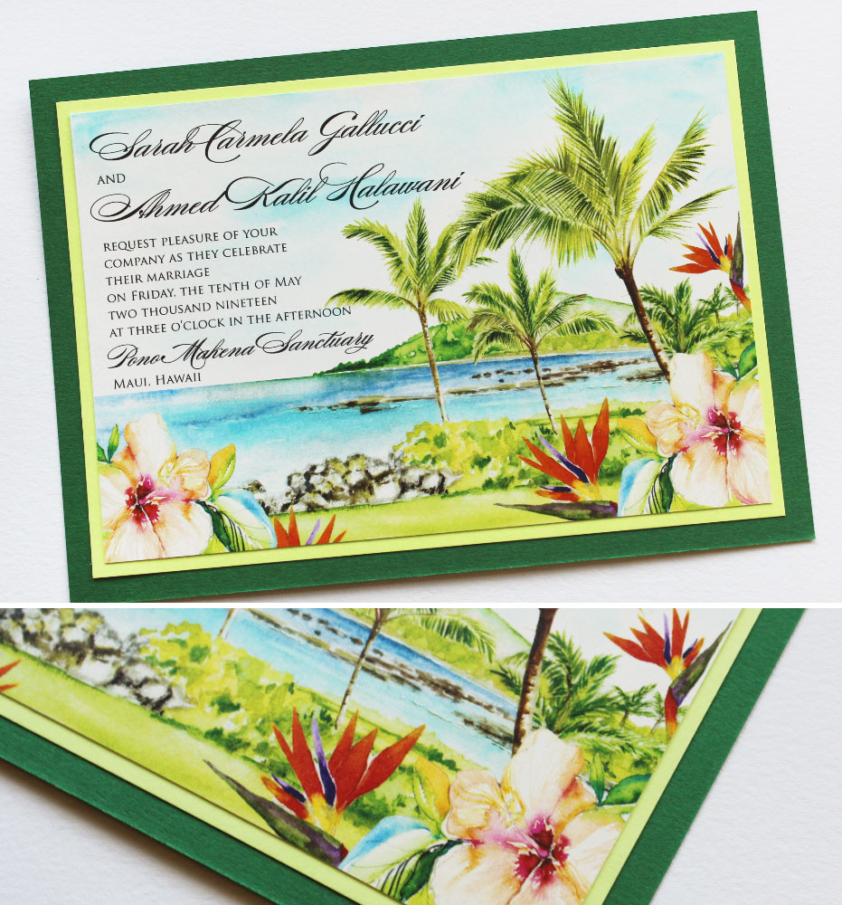 Bird of Paradise Tropical Wedding Invitations