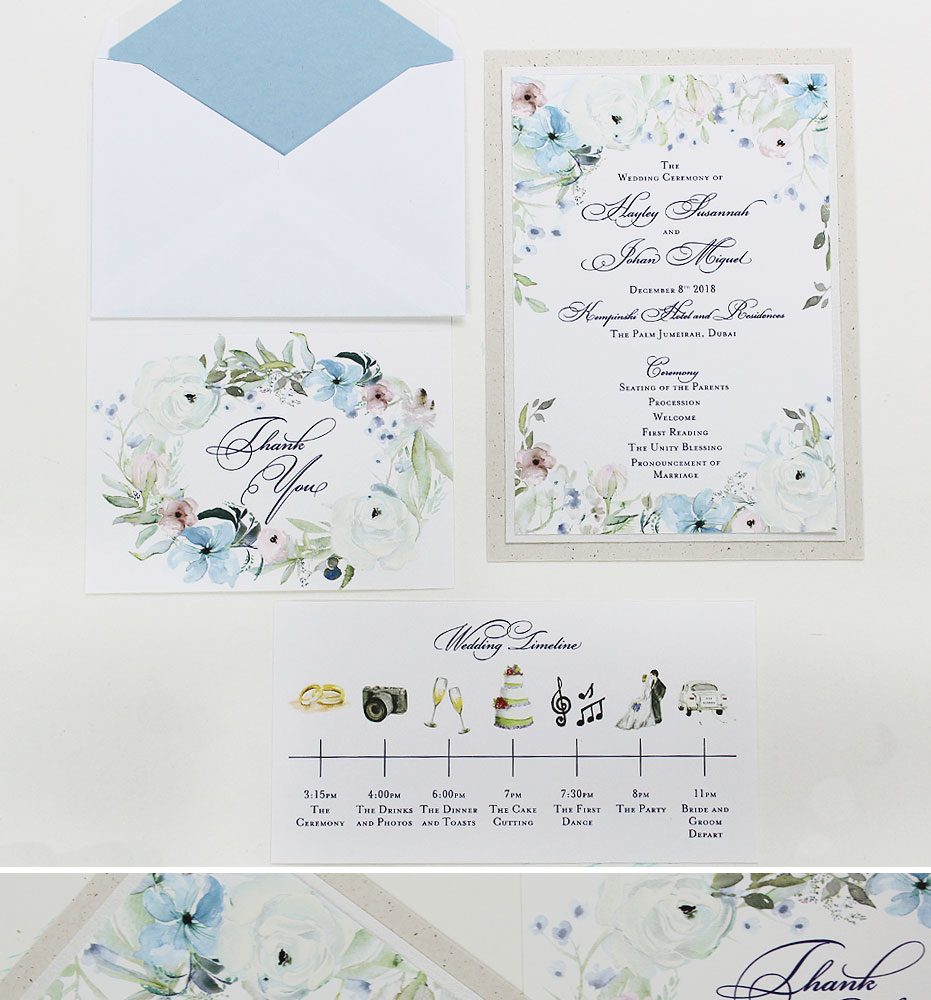 Soft Watercolor Floral Wedding Stationery