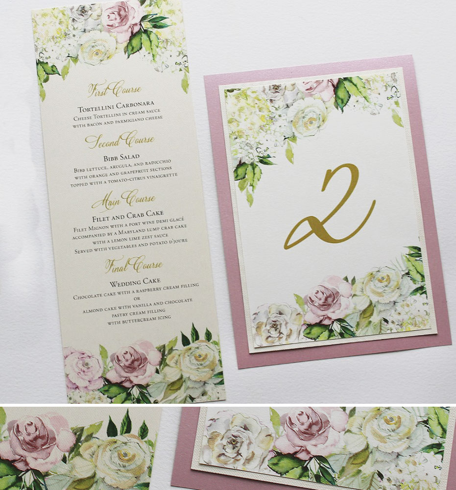 Watercolor Floral Wedding Stationery