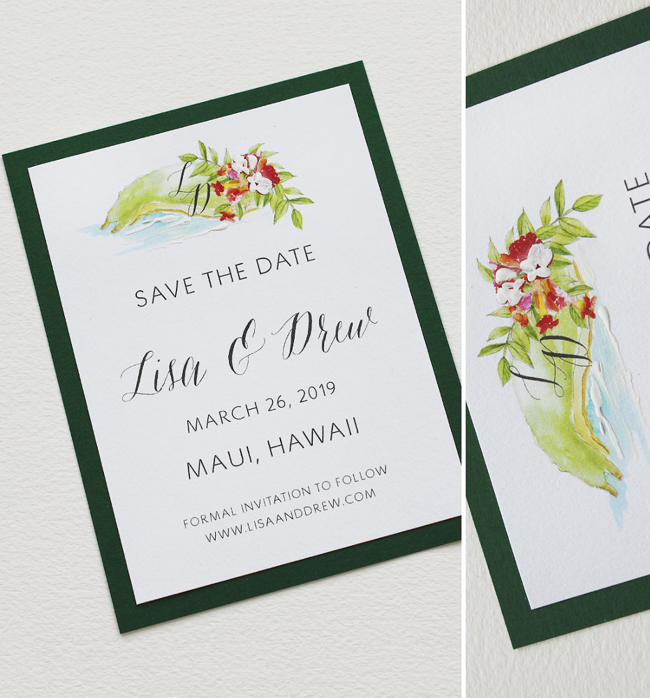 Maui Hawaii Wedding Save the Date