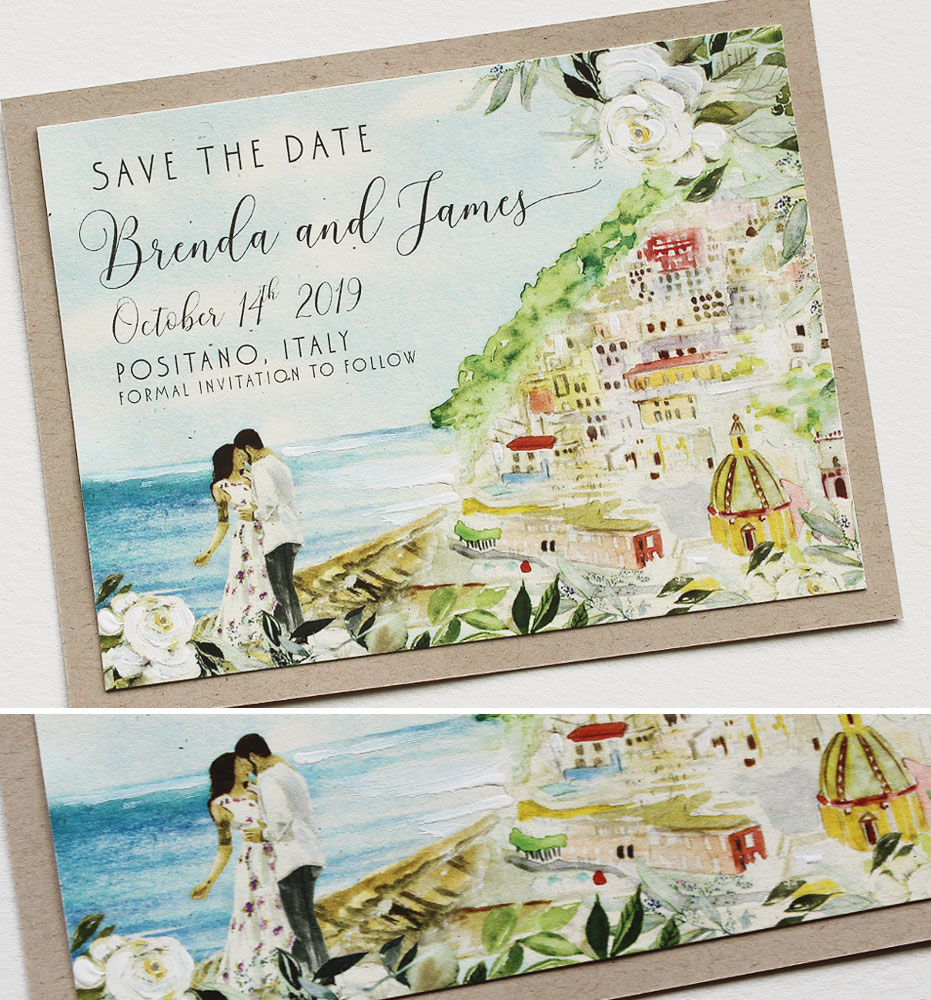 Amalfi Coast Wedding Save the Date
