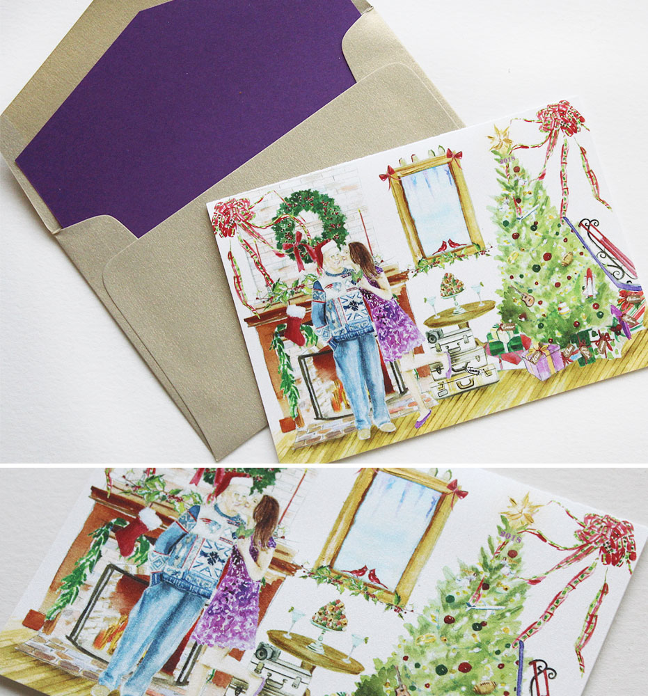 Hand Painted Christmas Cards