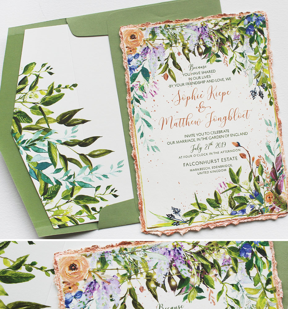 Watercolor Botanical Wedding Stationery