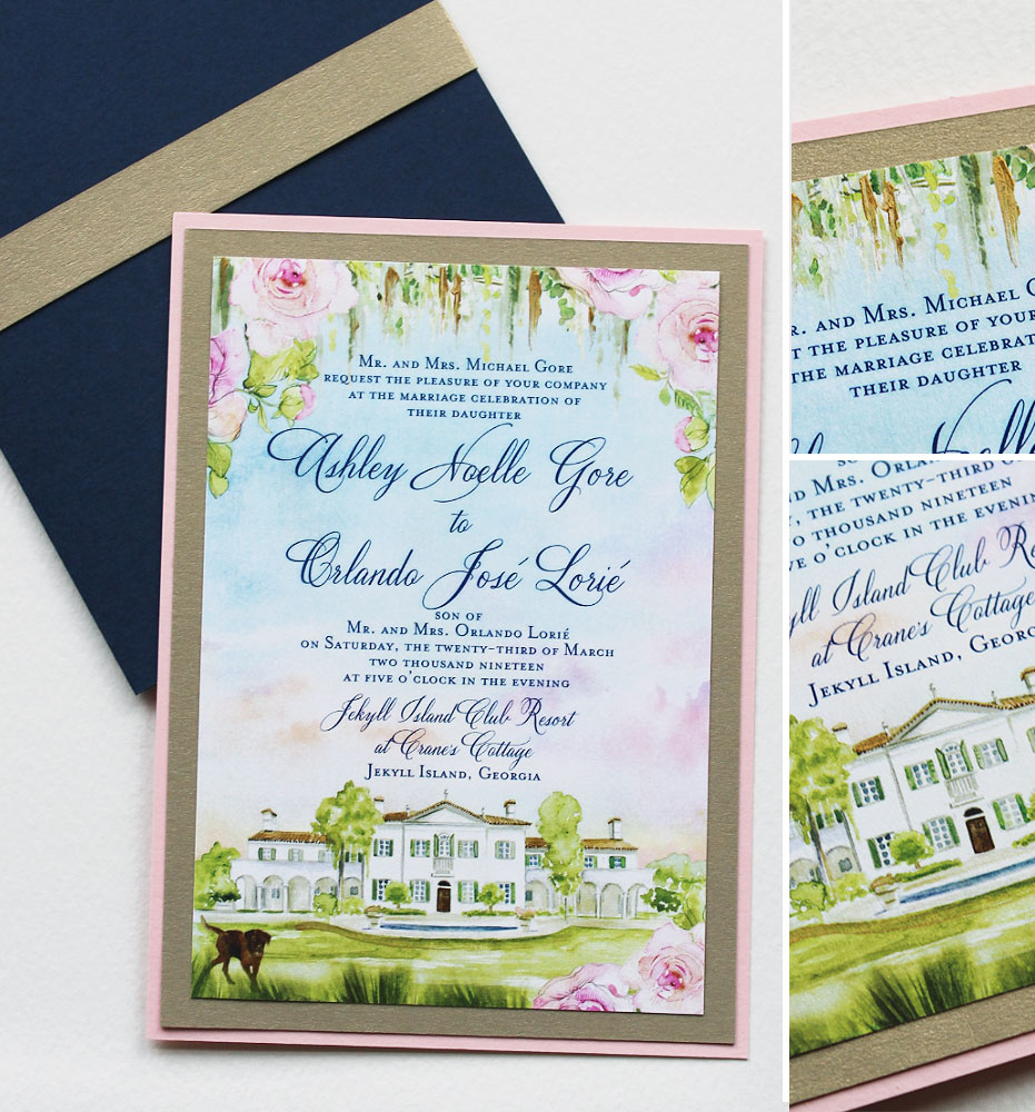 Jekyll Island Wedding Invitation