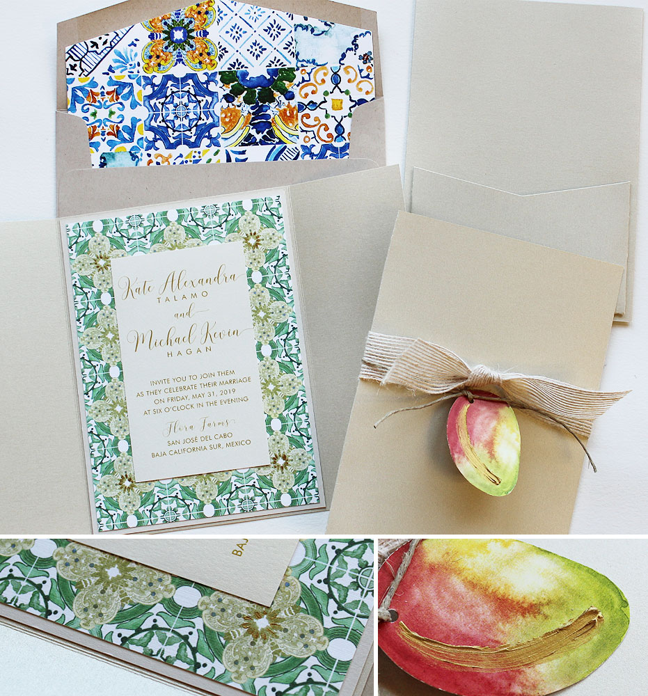 Mexican Tile Wedding Invitations