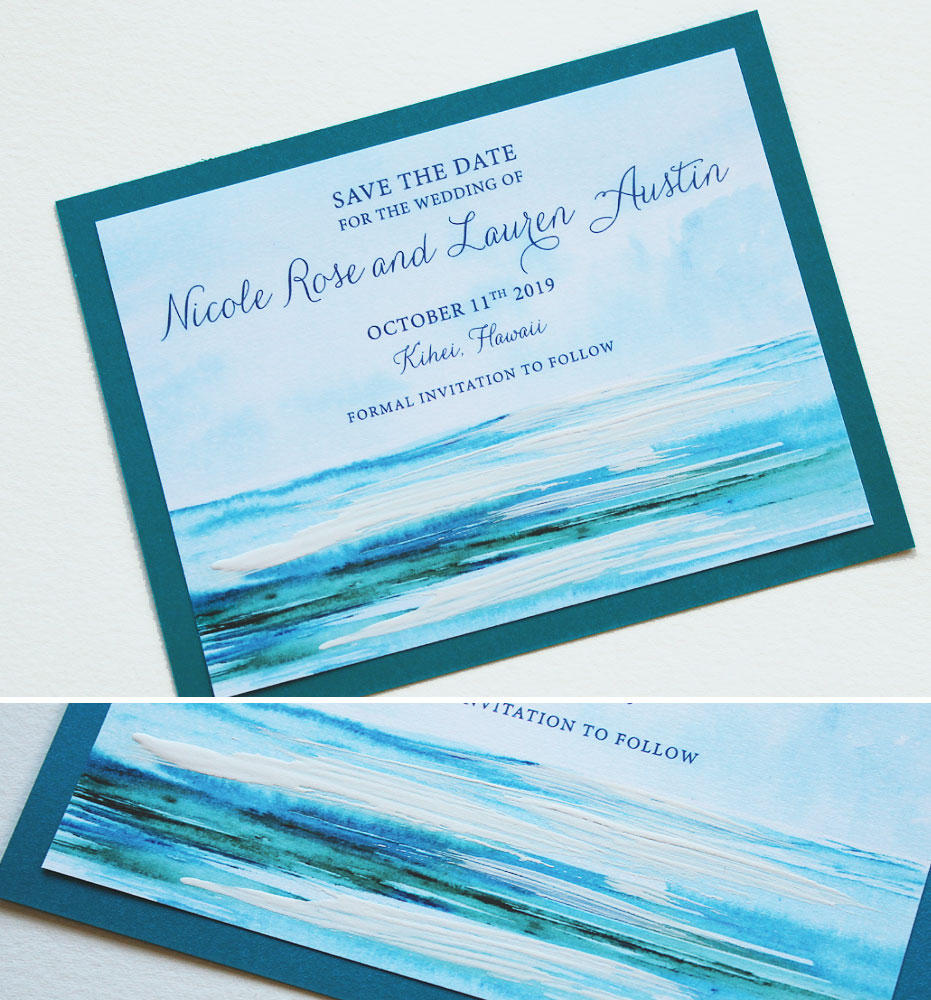 Turquoise Wedding Save the Dates