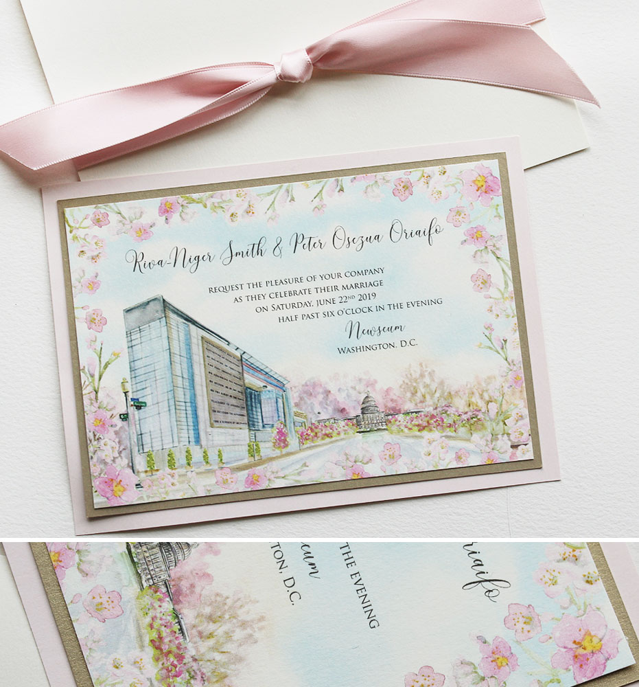 Cherry Blossom Wedding Invitations 