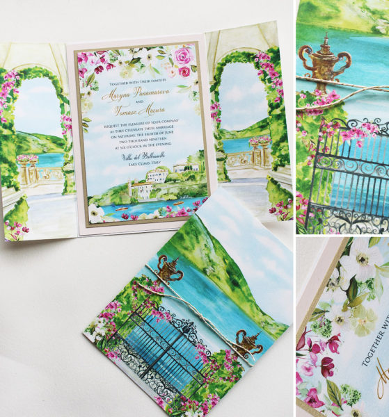 Villa del Balbianello Wedding Invitations - Momental Designs