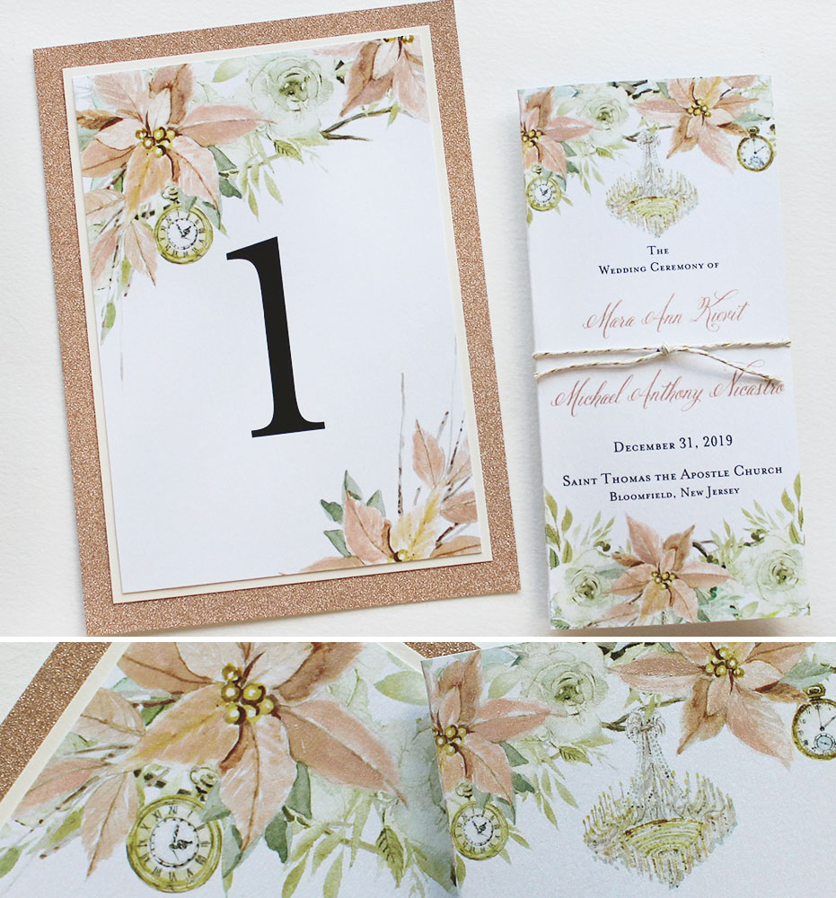 Poinsettia Wedding Stationery
